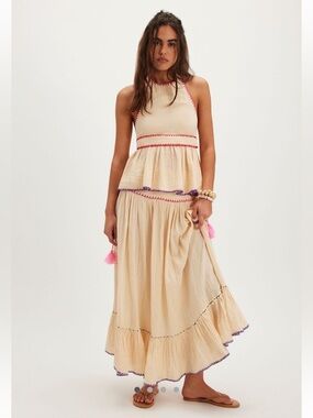 Free People Island Time Embroidered -XS skirt only